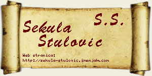 Sekula Štulović vizit kartica